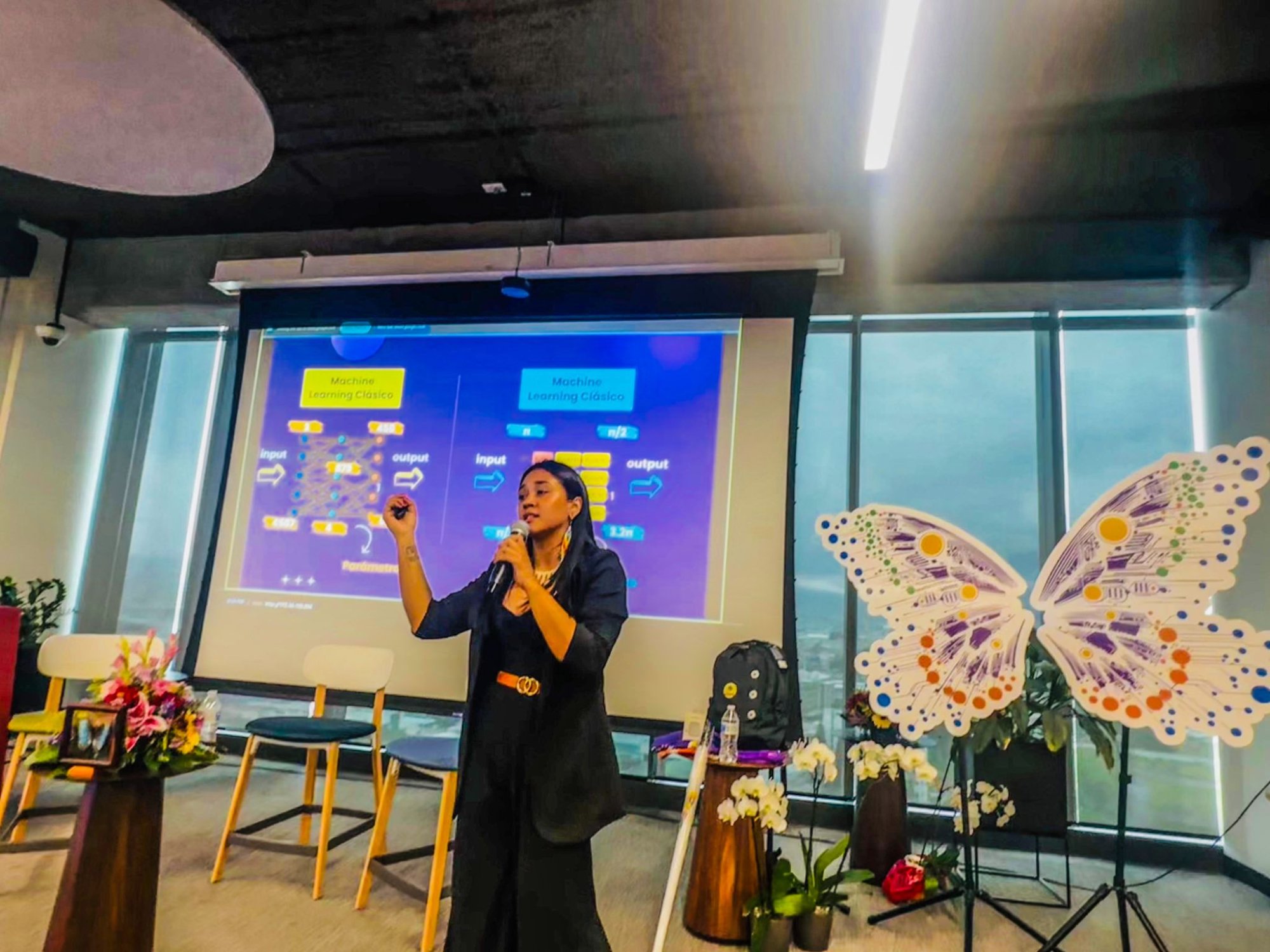 QML talk with butterfly stage